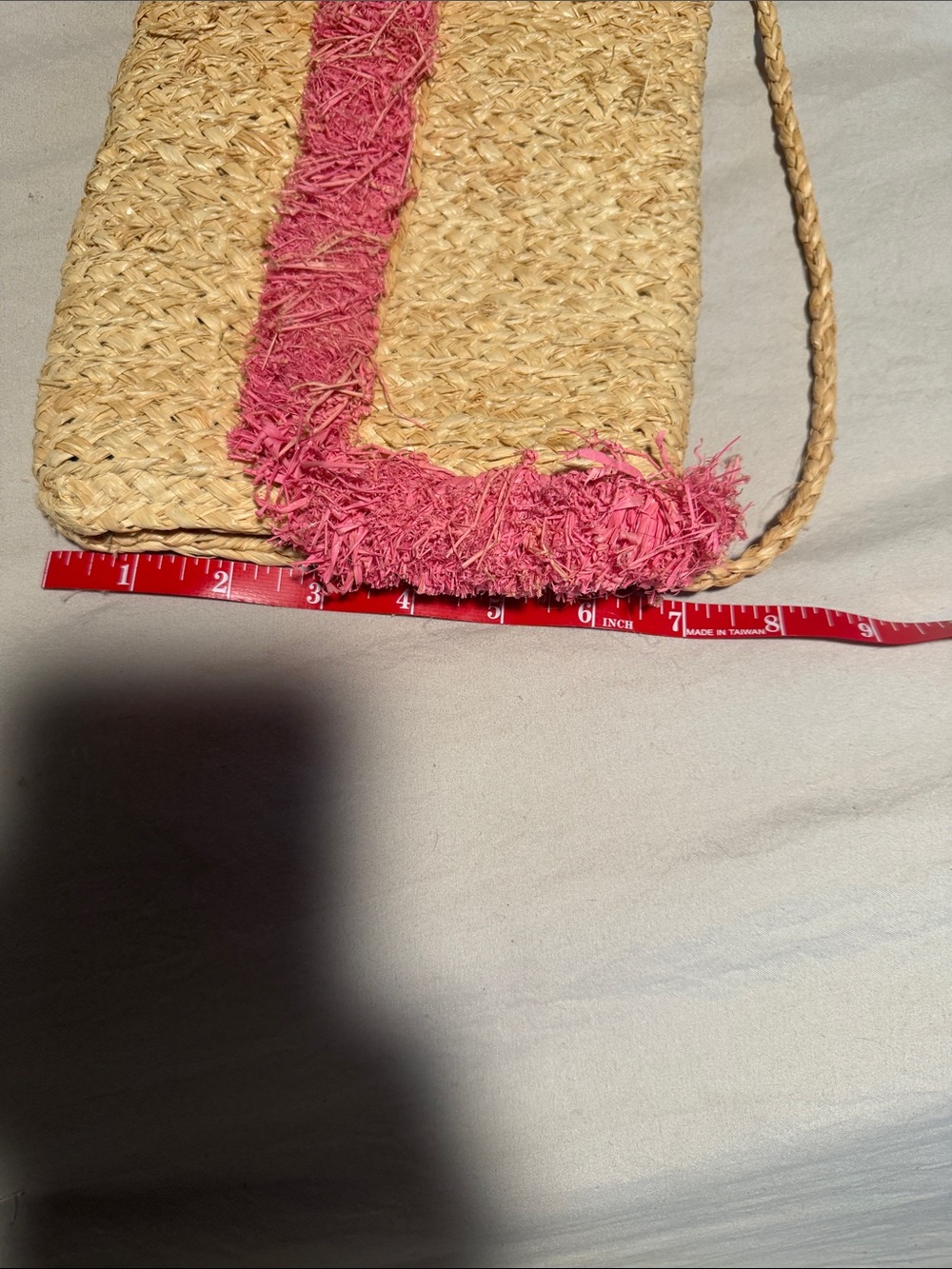 Bujibaja Pink and Tan Shoulder Bag with Furry Trim - Picture 7 of 8
